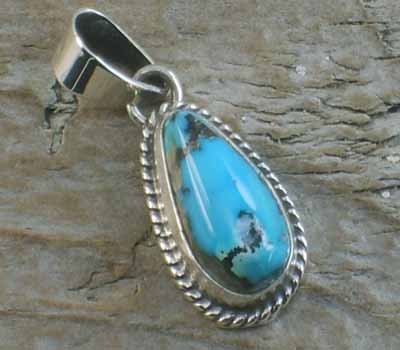 Native American Turquoise Nugget Pendant K